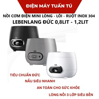 Nồi cơm điện mini Lebenlang LBL0583 dung tích 0,8LT / 1,2 LIT / 1,8LIT  , nồi cơm điện lòng - lõi - ruột inox