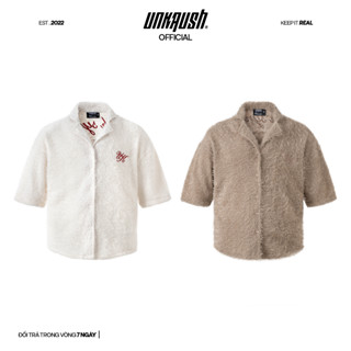 Áo sơ mi lông vũ nam nữ thêu logo UNKRUSH - FANCY SHIRT