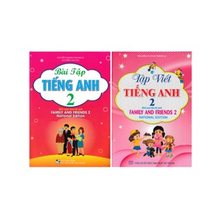 Sách - Combo Bài Tập Tiếng Anh + Tập Viết Tiếng Anh Lớp 2 (Bộ Sách Family And Friends 2 National Edition) (Bộ 2 Cuốn) HA
