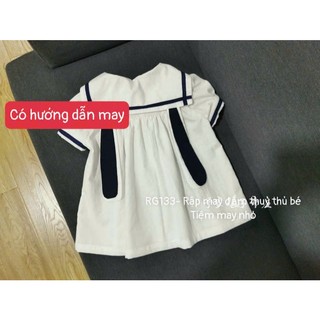 RG133_Rập giấy váy thủy thủ bé gái