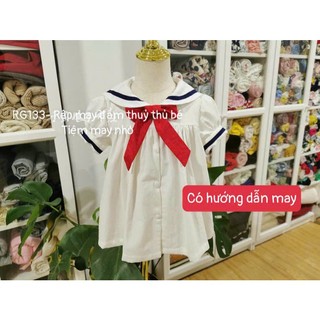 RG133_Rập giấy váy thủy thủ bé gái