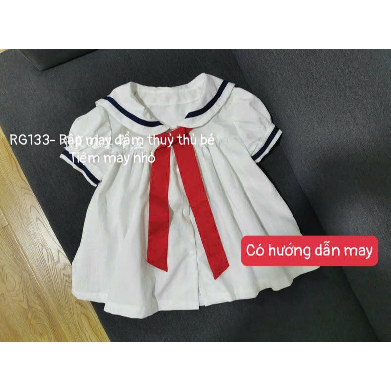 RG133_Rập giấy váy thủy thủ bé gái