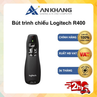  Bút trình chiếu Logitech R400 - Không dây USB 15m nút bấm tiện lợi - Chính Hãng BH 36 Tháng 