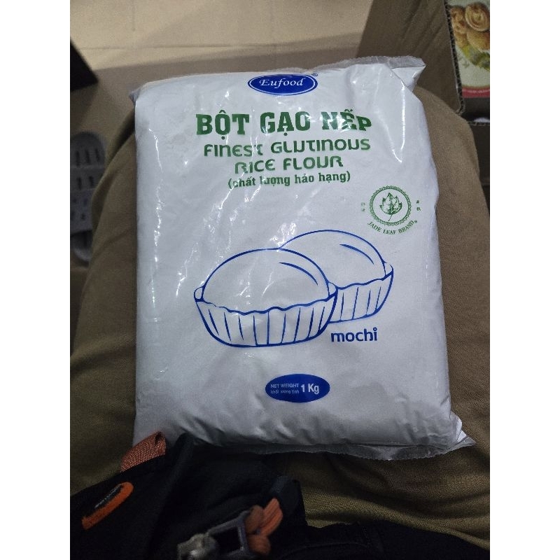 Tinh bột gạo nếp Thái Lan 1kg - Nhập khẩu hiệu Jadeleaf (bột nếp làm mochi kem siêu ngon)