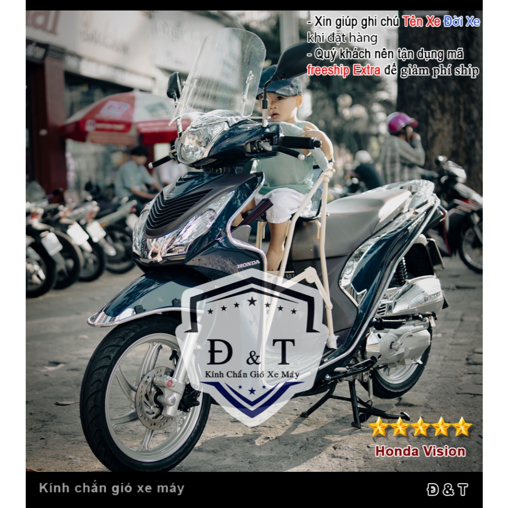 Kính chắn gió xe máy cho bé