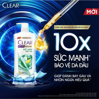 DẦU GỘI CLEAR BẠC HÀ 880g