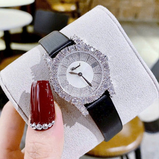  Đồng Hồ Nữ ChoPad Trắng NGọc Trinh Gắn Full Đá Swarovsky Lấp Lánh Máy Pin Squart Size 31mm Kính Saphia,Full BOX Đẹp 