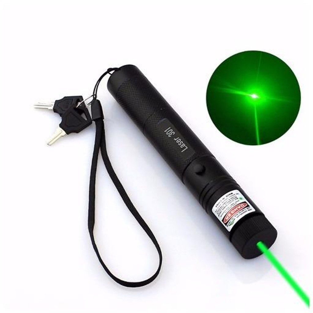 Đèn Pin Laser 303, Đèn Pin laser siêu sáng , Đèn pin laze Tia xanh lá, Tia xanh siêu sáng