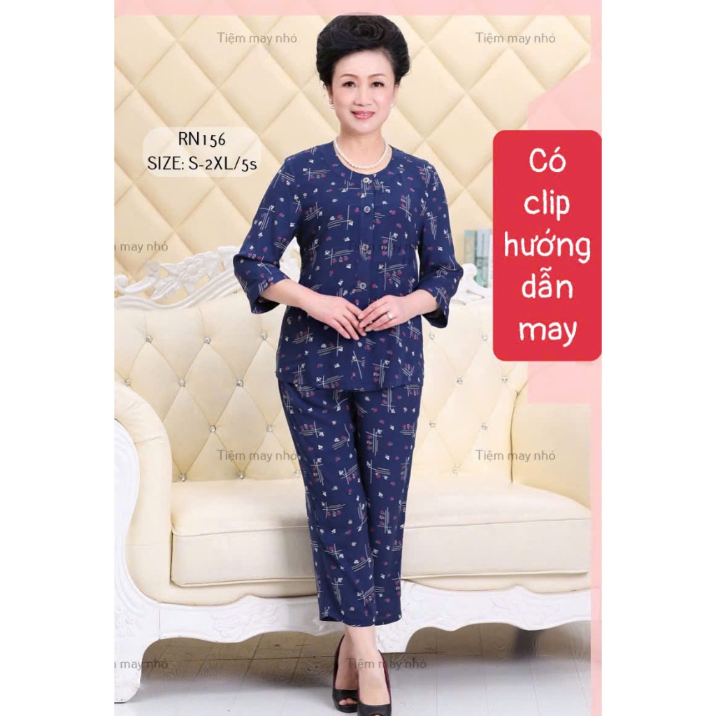RN156_rập giấy may bộ đồ trung niên