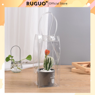 Túi trong suốt đựng ly, bình giữ nhiệt chống thấm nước có quai xách tiện lợi