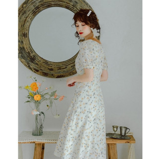 RN264_Rập giấy may đầm cổ sen nhọn nữ