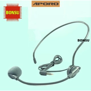 Micro trợ giảng có dây đeo tai Aporo Plus chuyên nghiệp có thể xoay được dùng cho mọi loại máy trợ giảng bonsu