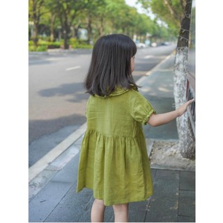 RN353_Rập giấy may đầm đôi cổ sen mẹ và bé