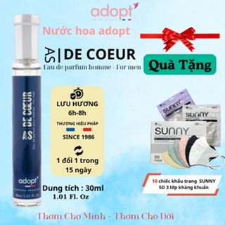 Nước hoa nam,nước hoa chính hãng Adopt hương thơm bad boy cá tính - As De Coeur dung tích 30ml