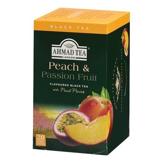 Trà Túi Lọc Peach & Passion Fruit - Trà Đen Ahmad Đào & Chanh Dây Hộp Giấy Túi Lọc Bao Thiếc 40g