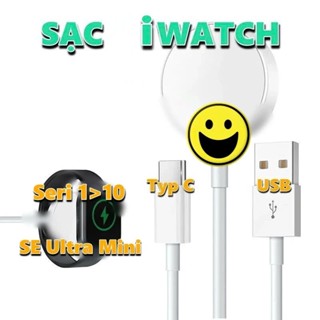 Cáp sạc cho đồng hồ ai watch full seri 10/9/8/7/6/5/4/3/2/1/SE/Ultra - đế sạc từ tính ( Dùng Cho Đông Hồ Chính hãng )