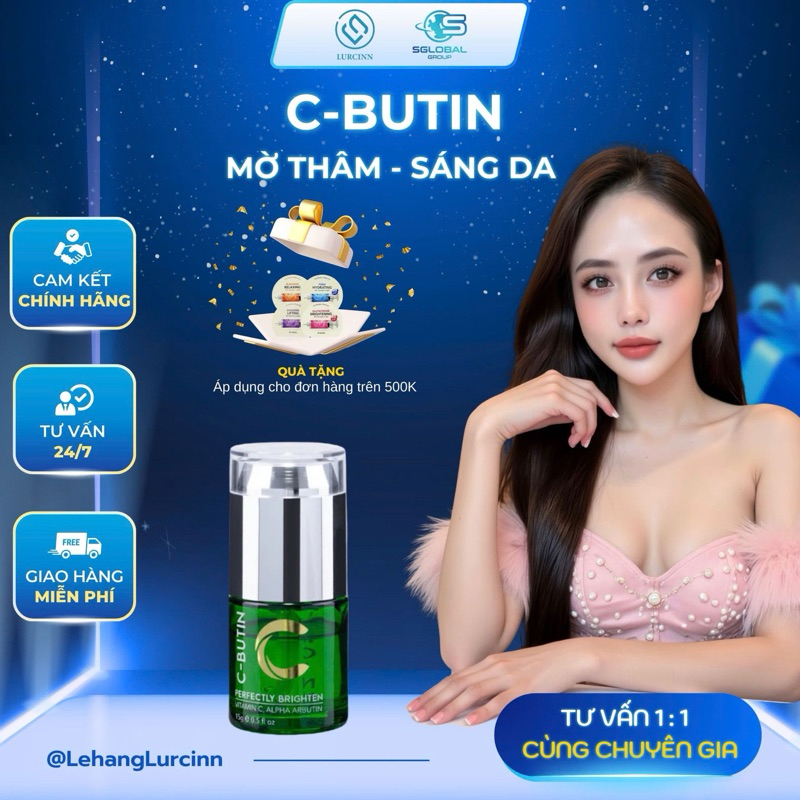 Serum C-Butin Lurcinn giúp mờ thâm sáng da, đều màu da 15g