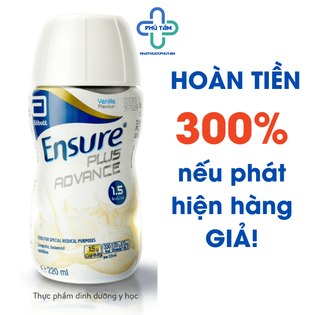 Sữa Ensure Plus Advance 220ml - Năng lượng cao 1,5kcal/1ml - Hàng chính hãng