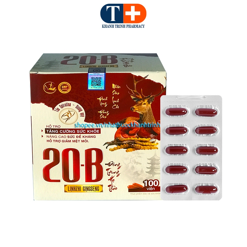 (100 viên) Viên bổ sâm 20B Linhzhi Ginseng