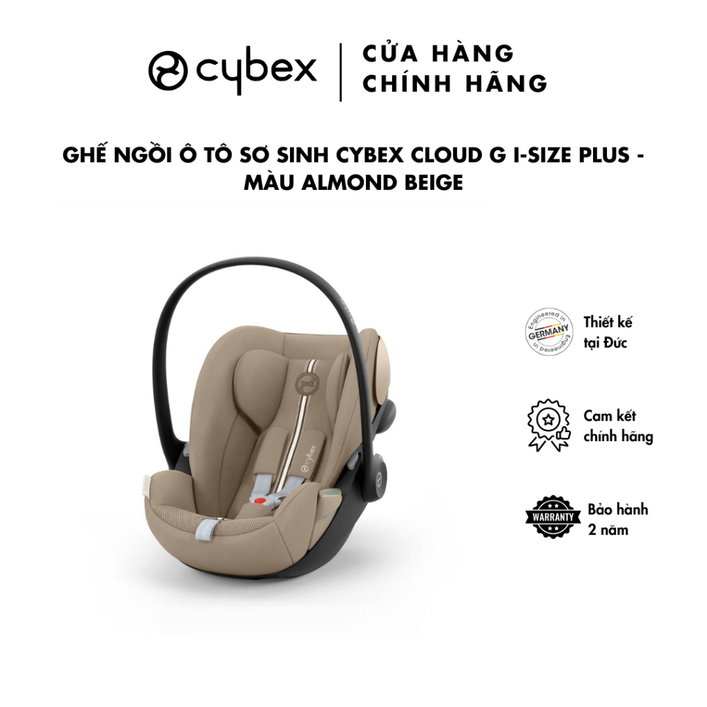 Ghế Ngồi Ô Tô Sơ Sinh Cybex Cloud G i-Size Plus - Màu Almond Beige