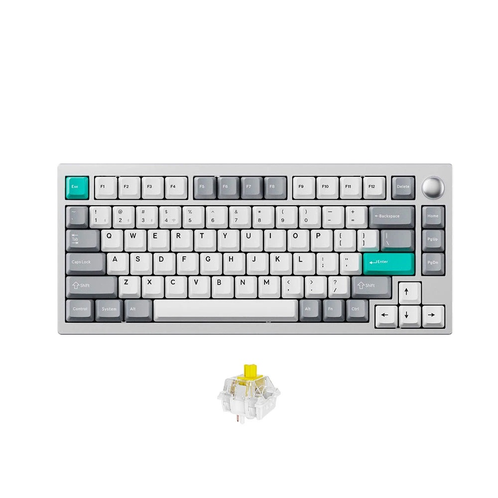 Bàn phím cơ không dây Lemokey P1 Pro Space Silver RGB Hotswap CNC Aluminum (Keychron Sw) | BigBuy360 - bigbuy360.vn