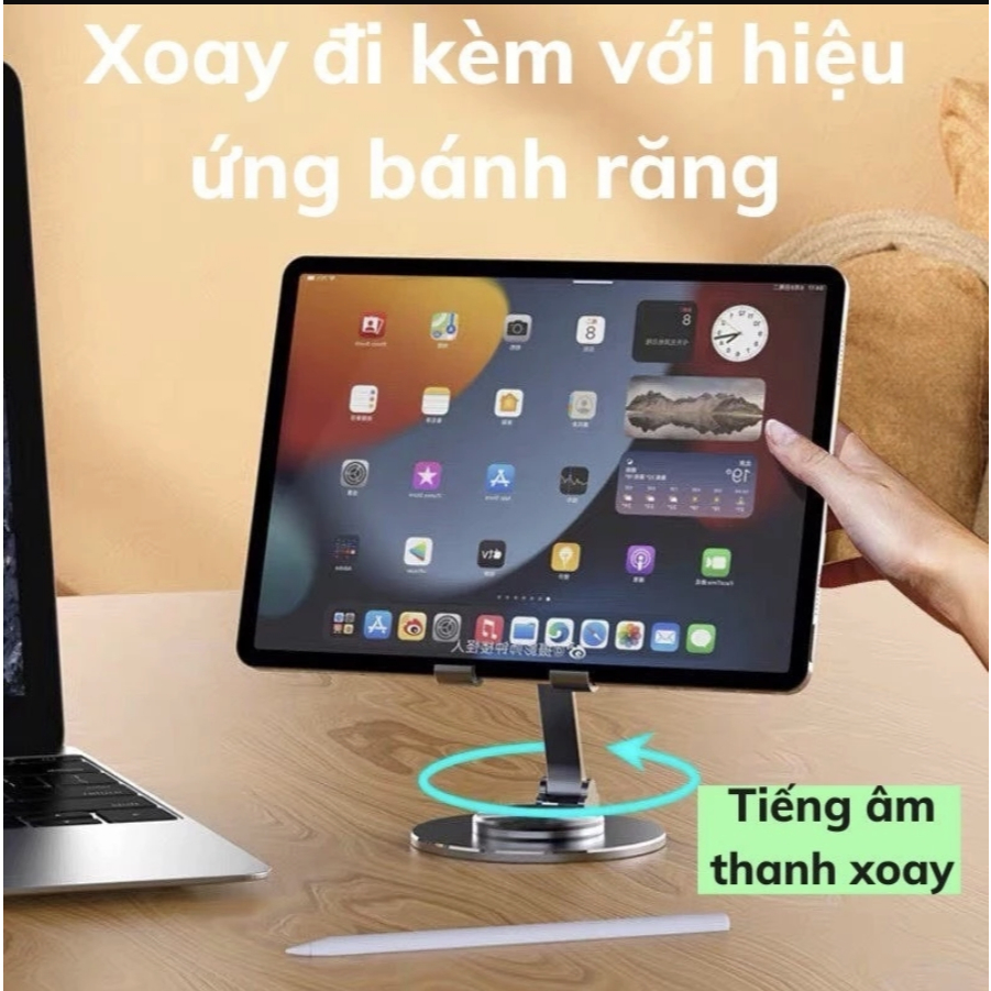 Giá đỡ Điện thoại Máy tính Bảng iPad HỢP KIM Xoay 360 độ Gấp gọn Kệ đỡ iPhone Android Table Kệ Điện Thoại Xem Phim Live | BigBuy360 - bigbuy360.vn