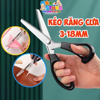 Kéo răng cưa 3mm - 18mm, kéo cắt viền hàng làm thủ công cao cấp (bầu tròn và răng nhọn)
