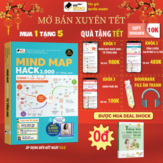 Sách - MIND MAP Hack 3000 Từ Vựng Tiếng Anh - TẶNG KÈM KHOÁ HỌC HITBOOKS