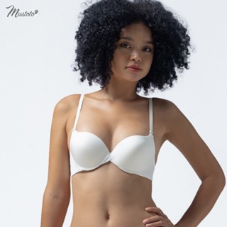 Áo Lót Nữ Trơn Nâng Ngực Có Gọng Mút Vừa 2cm Bra Hop Trắng (Mustoto MA26)