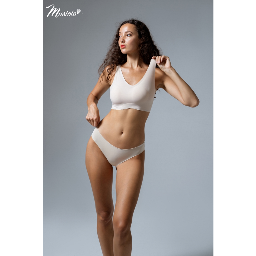 Áo Lót Nữ Bra Mustoto Không Gọng Không Viền Bonding Thoáng Khí Co Giãn Thể Thao (MA20)