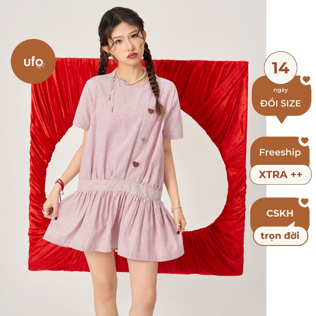 Váy suông form bí vải oxford 2 lớp Cookies Dress - ufo.thebasic