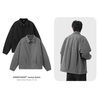 Áo khoác ROBIN vải Tây cao cấp phong cách thanh lịch Nam Nữ Unisex - Jacket Tây chất mịn, dày dặn khóa zip GIDI