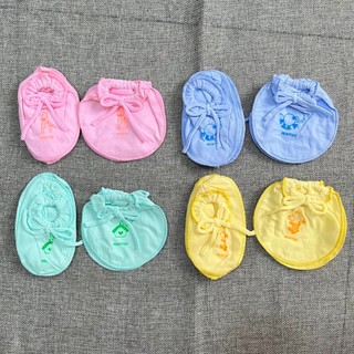 SALE LỖ Combo 5 Set Bao tay bao chân CỘT dây MÀU Mintu cho bé sơ sinh Mintuu