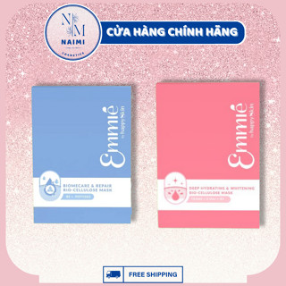 Hộp 10 Miếng Mặt Nạ Sinh Học Dừa Emmie by Happy Skin Cấp Ẩm, Phục Hồi, Dưỡng Sáng Da 23g Skincare