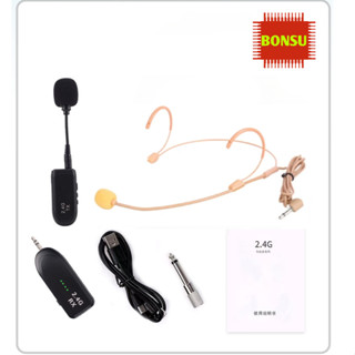 Micro cài áo, gài tai không dây sóng 2.4G đa năng dùng cho loa trợ giảng, âmly