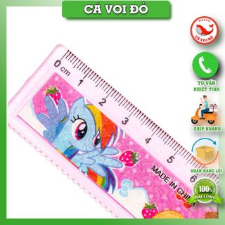 Thước kẻ nhựa kitty + Poly + Peppa 15cm siêu cute [GIAO MẪU NGẪU NHIÊN]