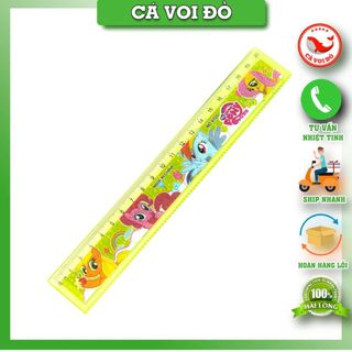 Thước kẻ nhựa kitty + Poly + Peppa 15cm siêu cute [GIAO MẪU NGẪU NHIÊN]