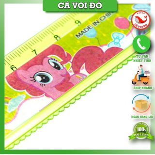 Thước kẻ nhựa kitty + Poly + Peppa 15cm siêu cute [GIAO MẪU NGẪU NHIÊN]