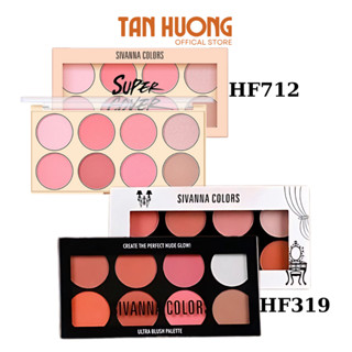 Bảng phấn má / tạo khối / highlight Sivanna Ultra Blush Palette 8  – Sắc Hồng Tự Nhiên, Làn Da Rạng Rỡ HF319 và HF712