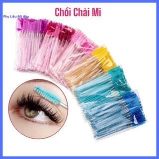 50 Cây Chổi Chải Mi,1 Bịch 50 Cây Chổi Chải Lông Mi,Lông Mày_Lược Chải Mi Kim Tuyến_Cây Lược Chải Mi Nối Cây Vuốt Mi