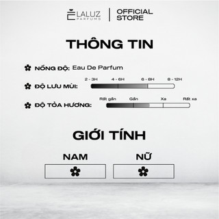 [LALUZ] Nước hoa Musk Kashmir 10ml/20ml hương thơm ấm áp, quyến rũ
