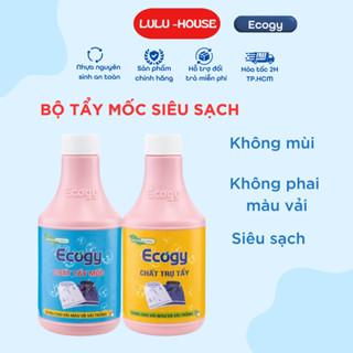 Tẩy Mốc Siêu Sạch Ecogy tẩy sạch mốc,thâm kim,vết két mồ hôi,dầu mỡ từ đồ ăn,vết máu, trên cả quần áo màu và trắng