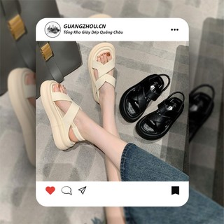  Dép Sandal Nữ Đi Biển N12 QCCC Full Box Dép Nữ Quai Sáp Chéo Đế Eva Hai Tầng Siêu Nhẹ 