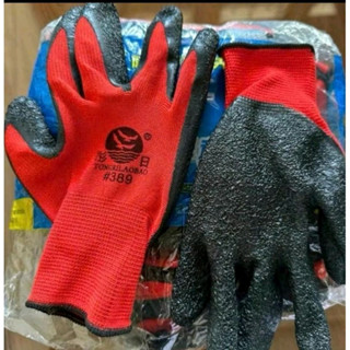 Găng tay lao động bảo hộ 389 phủ cao su tĩnh điện sịn .1 Bịch 12 đôi