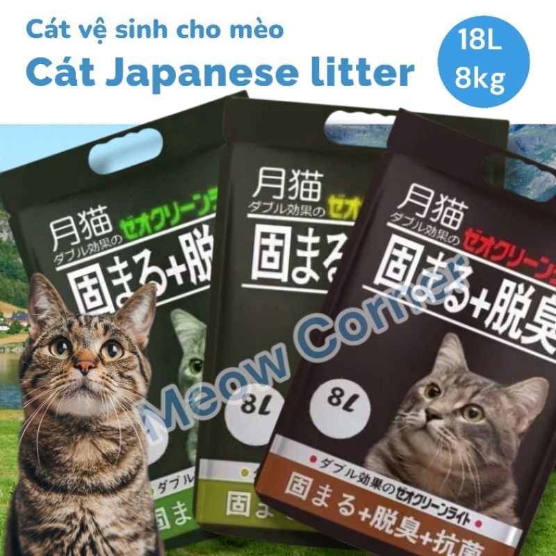 Cát vệ sinh cho mèo 18L cát Nhật đen