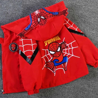  Áo Khoác 2 Lớp Lót Nỉ Ấm Người Nhện Siêu Xinh Cho Bé Trai 