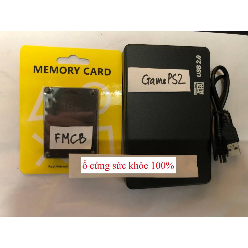 Ổ Cứng Game PS2 500Gb/320Gb, thẻ FMCB, thẻ MX4SIO hỗ trợ chơi game qua ổ cứng ngoài, Bảo hành 3 thán