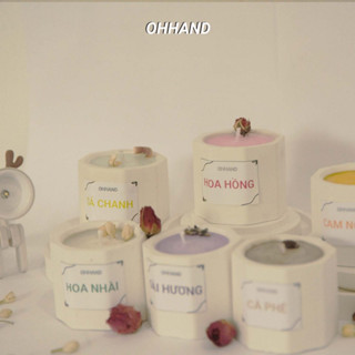 Cốc Nến Thơm Thiên Nhiên Trang Trí Phòng Học, Bàn Làm Việc, Thư Giãn Đầu Óc