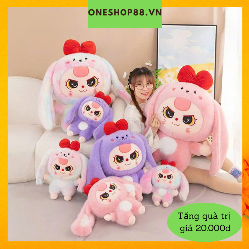 Gấu Bông Baby Three Rabbit Búp Bê Dễ Thương Tặng Bạn Gái,Quà Tặng Thú Nhồi Bông Cho Trẻ Em Size 50cm