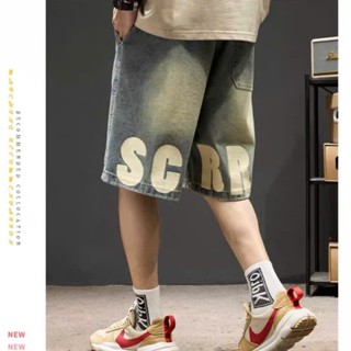 Quần Short Jean Nam Nhiều Mẫu Cạp Chun Họa Tiết  Thể Thao Form Trên Gối, Quần Đùi Jean Co Giãn Ống Suông Rộng Lưng Thun